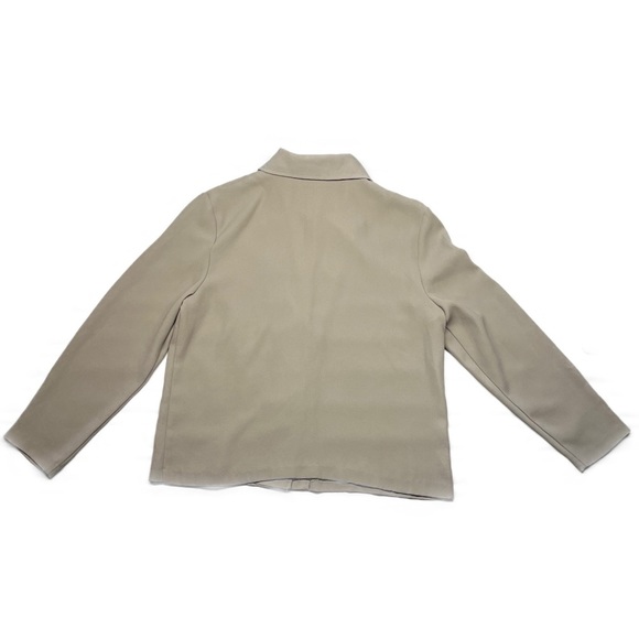 BRIGGS women’s size extra large tan brown button up collard blazer jacket - Picture 2 of 6